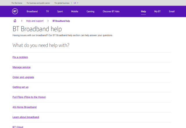 Contact BT Broadband Support
